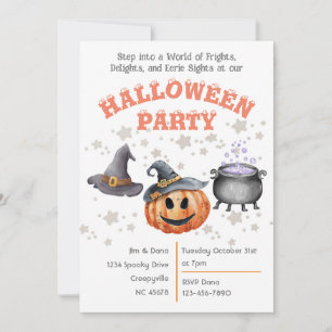 Frights, Delights & Eerie Sights! Halloween Party Invitation
