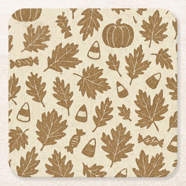 Frights & Delights Square Paper Coaster (Front)