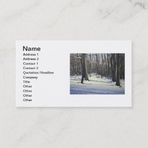 Frigid Snow Scene at Missouri County Park Business Card