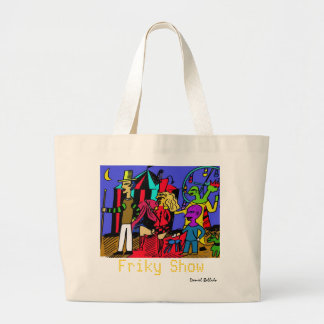 friky show large tote bag