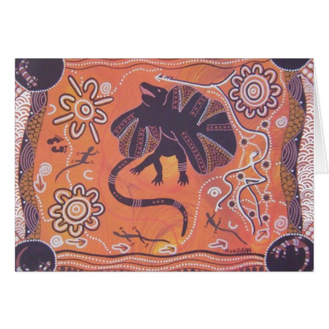 Frill Neck Lizard Card (Front Horizontal)