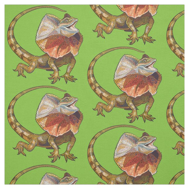 frill necked lizard fabric (Swatch)
