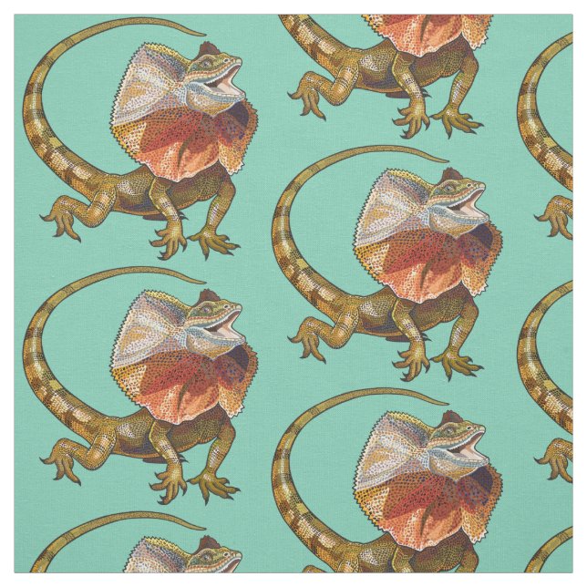 frill necked lizard fabric (Swatch)