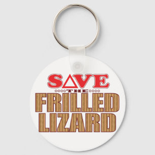 Frilled Lizard Save Key Ring