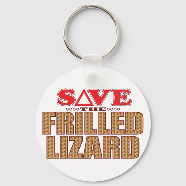 Frilled Lizard Save Key Ring (Front)