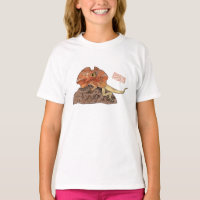 Frilled-neck lizard cartoon illustration