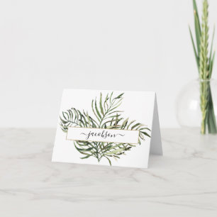 Frilly Ferns, Personalised Thank You Card