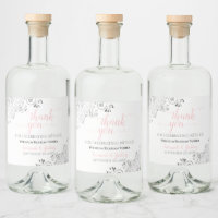 Frilly Silver Grey Pink & White Wedding Thank You