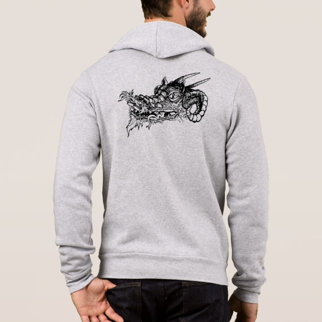 Fringe Dragon (Original Artwork) Hoodie (Back)