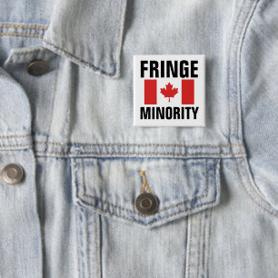 Fringe Minority with Canada Flag 15 Cm Square Badge