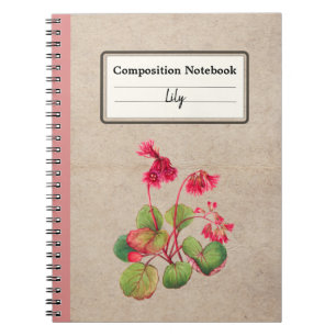 Fringed Galax Flower Personalised Composition Notebook