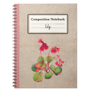 Fringed Galax Flower Personalised Composition Notebook