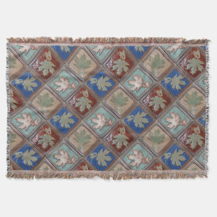 Fringed Throw Blanket, maple leaves