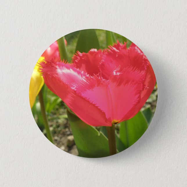 Fringed Tulips Button (Front)