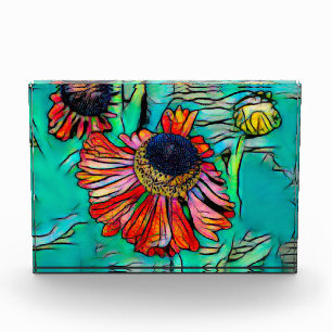 Fringy Helenium with a Stained Glass Look Photo Block