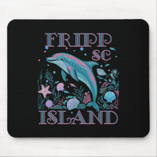 Fripp Island Sc Dolphin Lover Colorful Beach Souve Mouse Mat