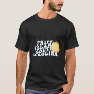 Fripp Island South Carolina Sc Retro Wavy Vacation T-Shirt