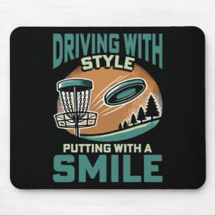 Frisbee Disc Golf Driving With Style Mouse Mat