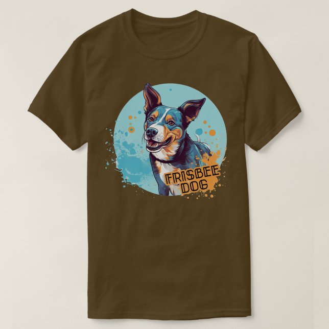 Frisbee Dog 1 T-Shirt (Design Front)