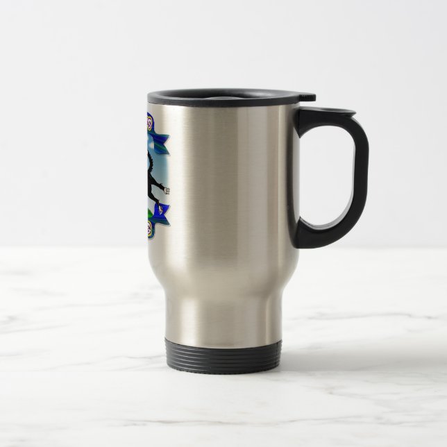 Frisbee Dog Travel Mug (Right)