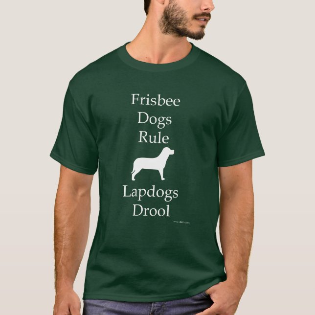 Frisbee Dogs Rule Dark T-Shirt (Front)