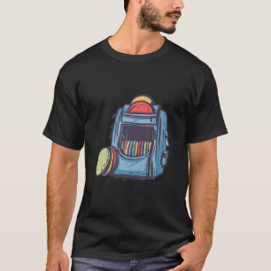 Frisbee Fun Backpack Game Cartoon Fun Cute Art T-Shirt