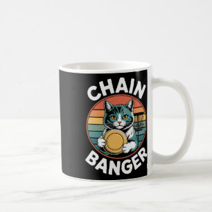 Frisbee Golf Cat Player Holding Golf Discs Kawaii Coffee Mug