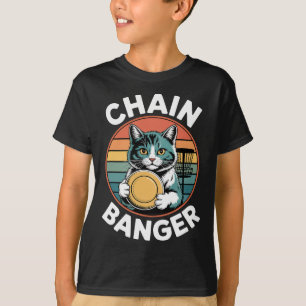 Frisbee Golf Cat Player Holding Golf Discs Kawaii  T-Shirt