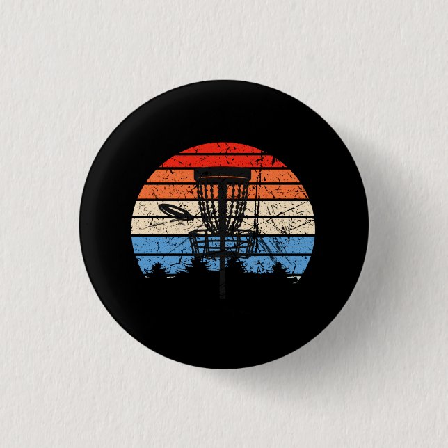 Frisbee Golf Disc Golf Retro 3 Cm Round Badge (Front)