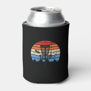Frisbee Golf Disc Golf Retro Can Cooler
