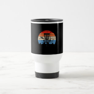 Frisbee Golf Disc Golf Retro Travel Mug