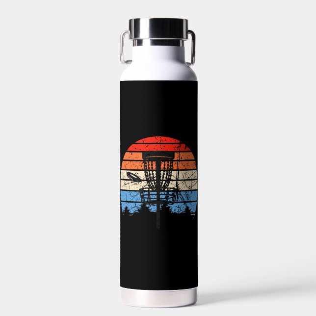 Frisbee Golf Disc Golf Retro   Water Bottle (Front)