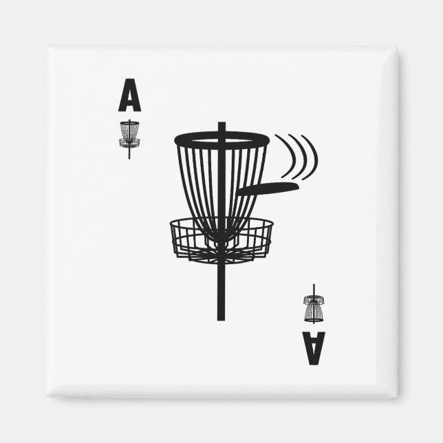 Frisbee Golf Hole In One Ace Card Funny Disc Golf  Magnet (Front)