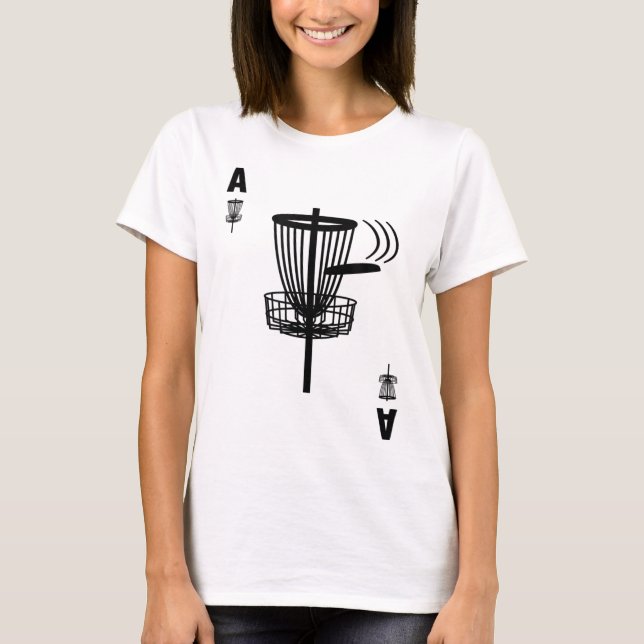 Frisbee Golf Hole In One Ace Card Funny Disc Golf T-Shirt (Front)