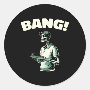 Frisbee Golf - Outdoor Sport Disc Golf _6 Classic Round Sticker