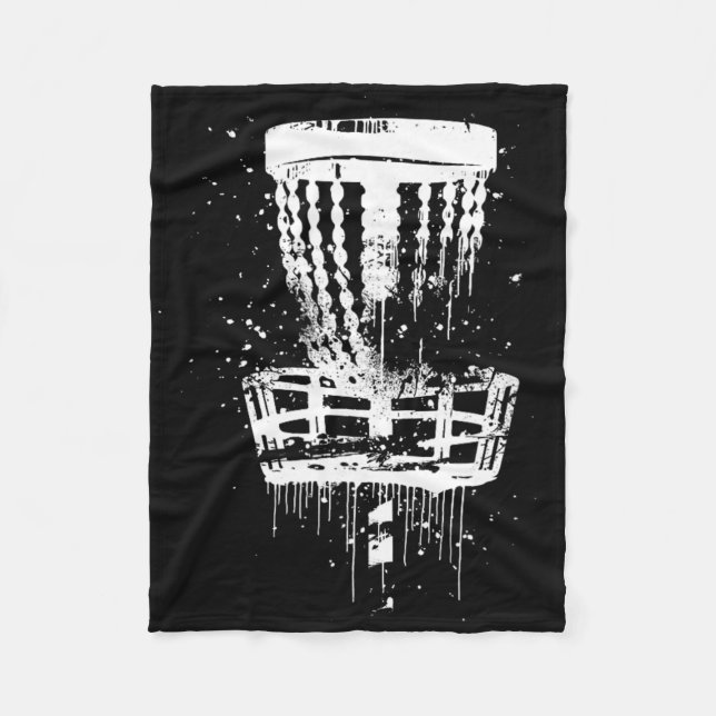 Frisbee Golf Sket Chainz - Frolf Course Disc Golf  Fleece Blanket (Front)