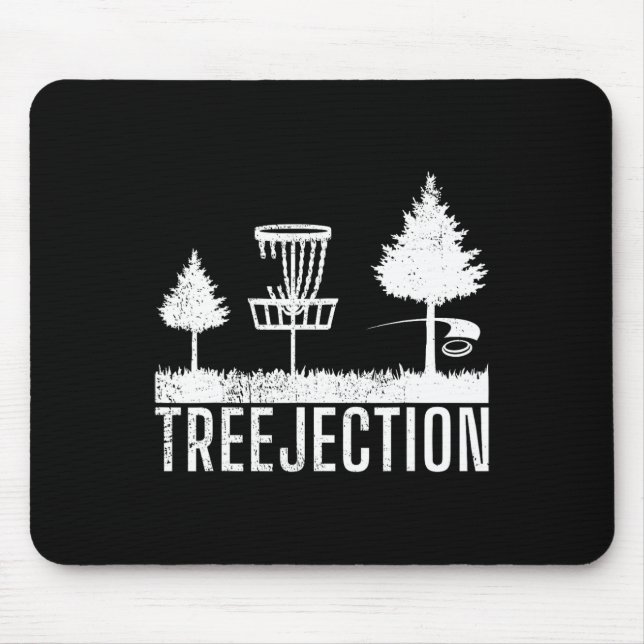 Frisbee Golf Treejection Funny Disc Golf  Mouse Mat (Front)