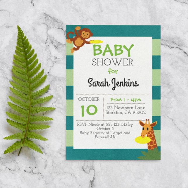 Frisbee Jungle Baby Shower Invitation (Creator Uploaded)
