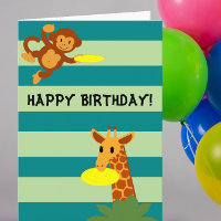 Frisbee Jungle Personalised Birthday Card