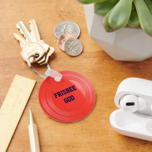 Frisbee Look Personalised Keychain
