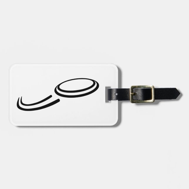 Frisbee Luggage Tag (Front Horizontal)