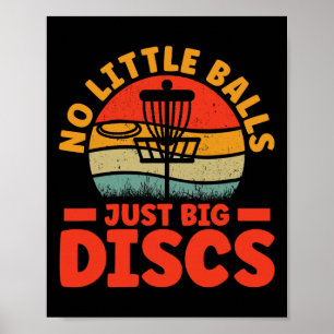 Frisbee No Little Just Big Discs Retro Disc Golf S Poster