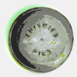 Frisbee Pie Tin Earth Colours Classic Round Sticker