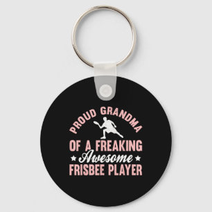 Frisbee Player Ultimate Frisbee Disc Golf Grandma Key Ring