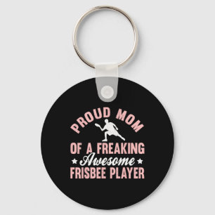 Frisbee Player Ultimate Frisbee Disc Golf Mum Moth Key Ring