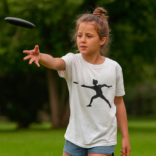 Frisbee Silhouette Girls T-Shirt