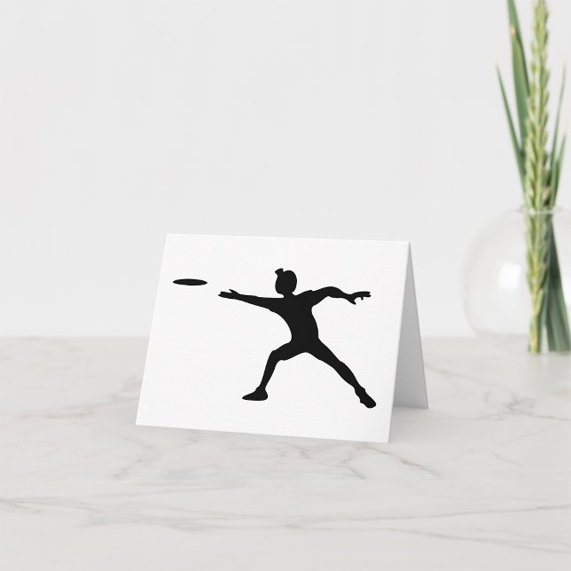 Frisbee Silhouette Note Cards (Creator Uploaded)
