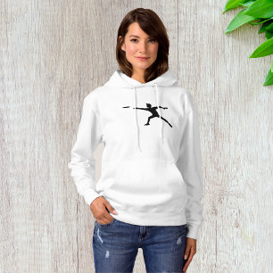 Frisbee Silhouette Womens Hoodie