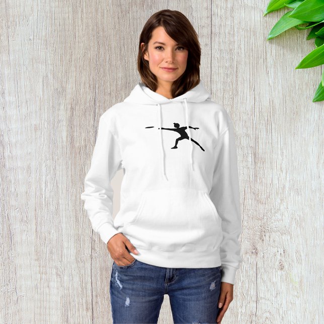 Frisbee Silhouette Womens Hoodie (Creator Uploaded)