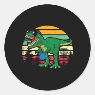 Frisbees Dino Cute T Rex Dinosaur Kids Boys Disc G Classic Round Sticker